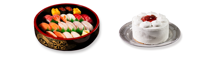お寿司×ケーキのスイーツセット