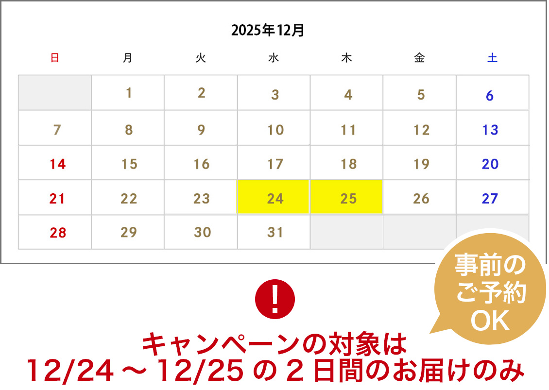 お届け日時画面