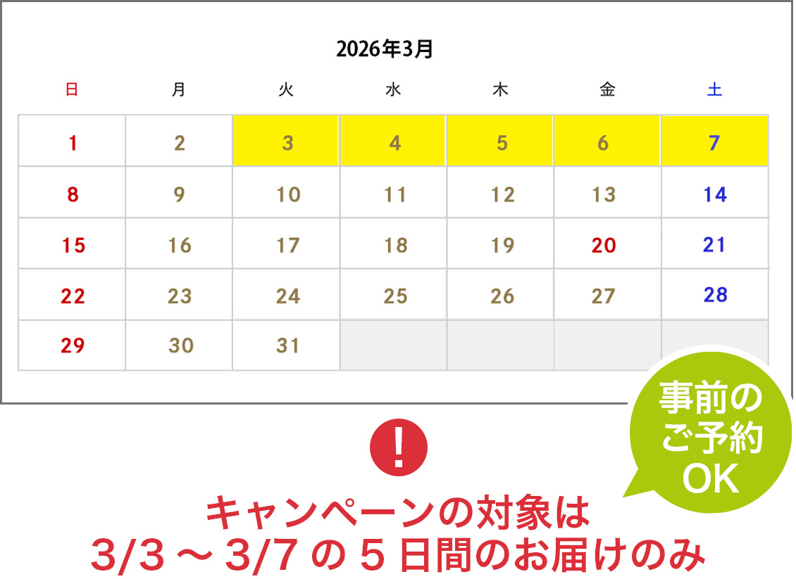 お届け日時画面