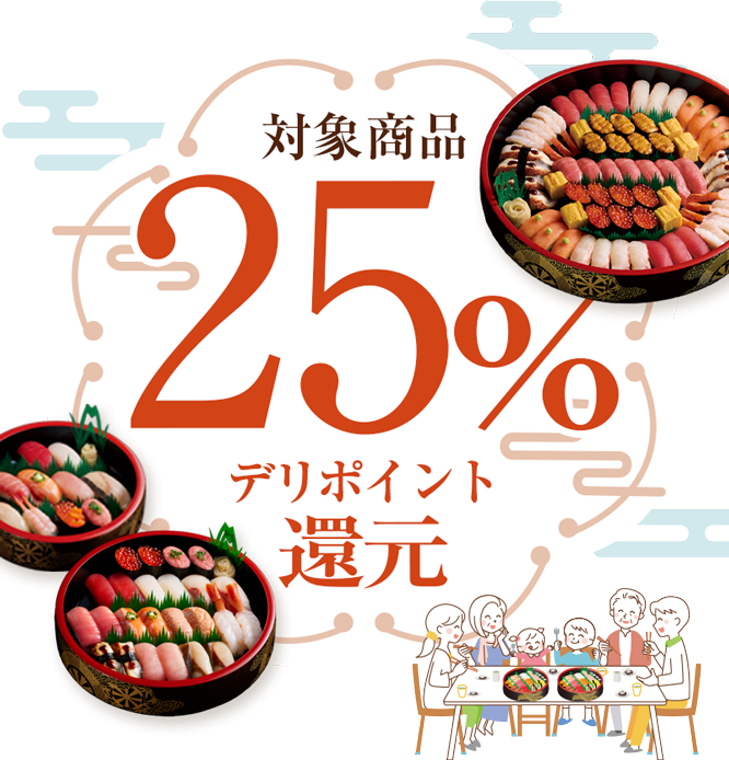 敬老の日3日間限定】対象商品25％ポイント還元｜宅配寿司 銀のさら