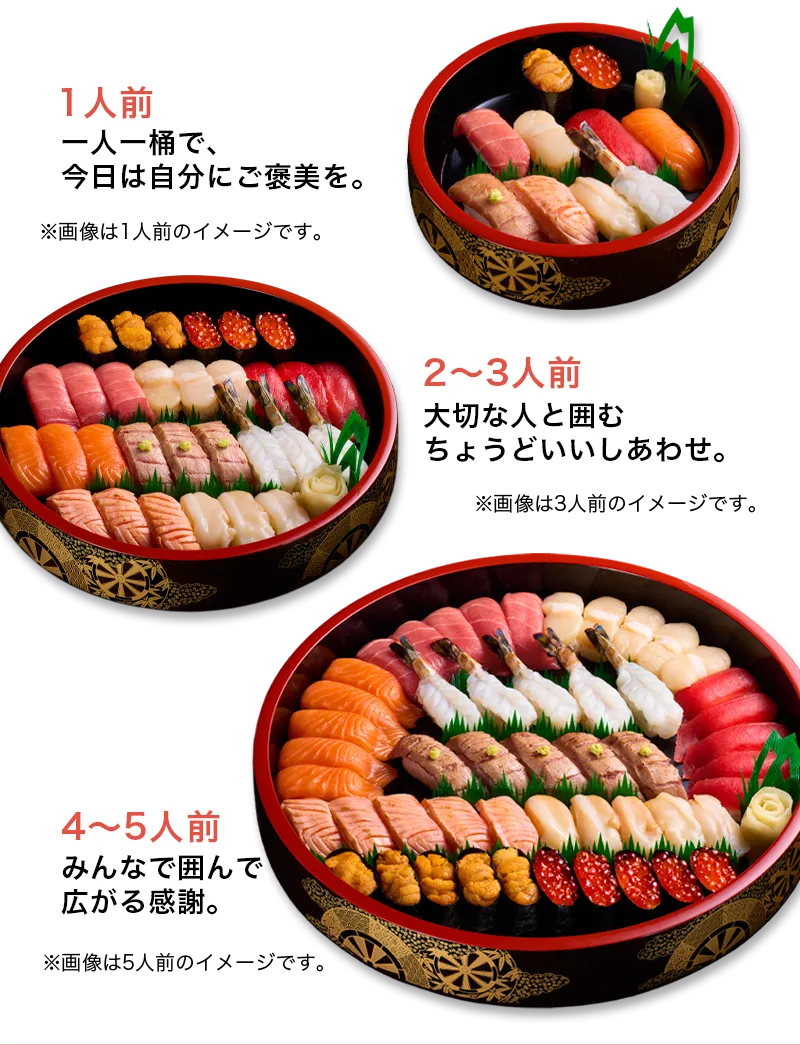 母の日限定商品】感謝（かんしゃ）1人前〜5人前｜宅配寿司銀のさら