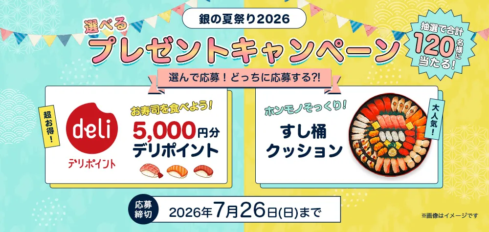 抽選で120名様に当たるプレゼント
